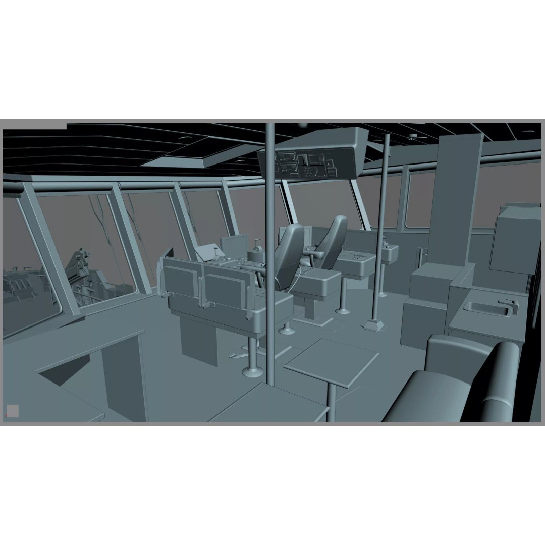 Ambulance Vessel 3D Model – High Detail Emergency Response Ship, FBX - View 56
