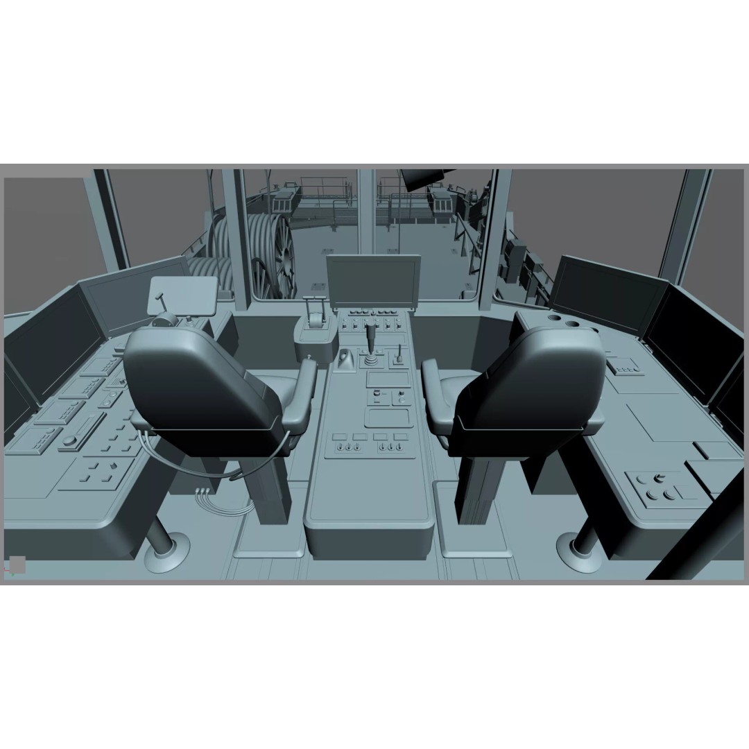 Ambulance Vessel 3D Model – High Detail Emergency Response Ship, FBX - View 58