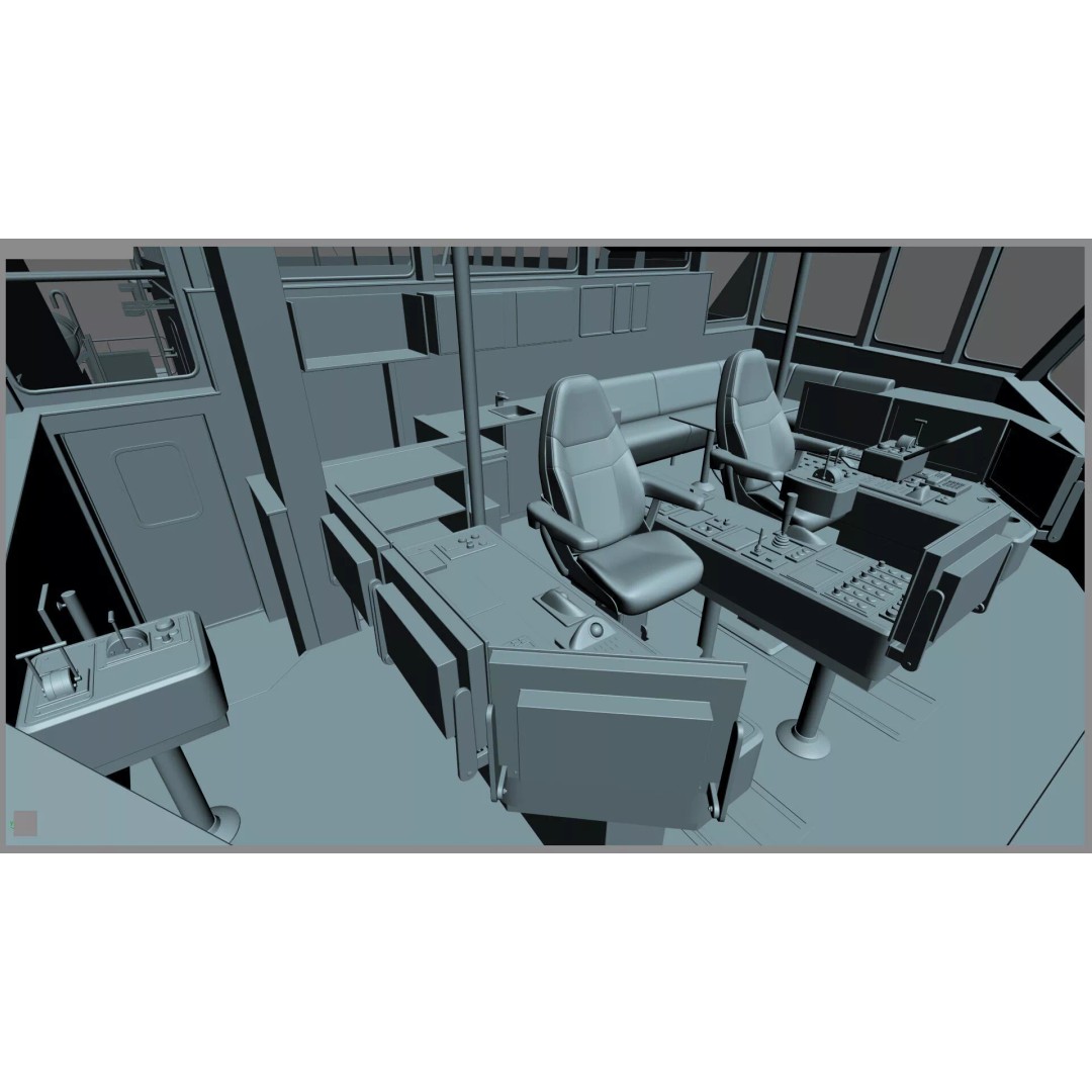 Ambulance Vessel 3D Model – High Detail Emergency Response Ship, FBX - View 60