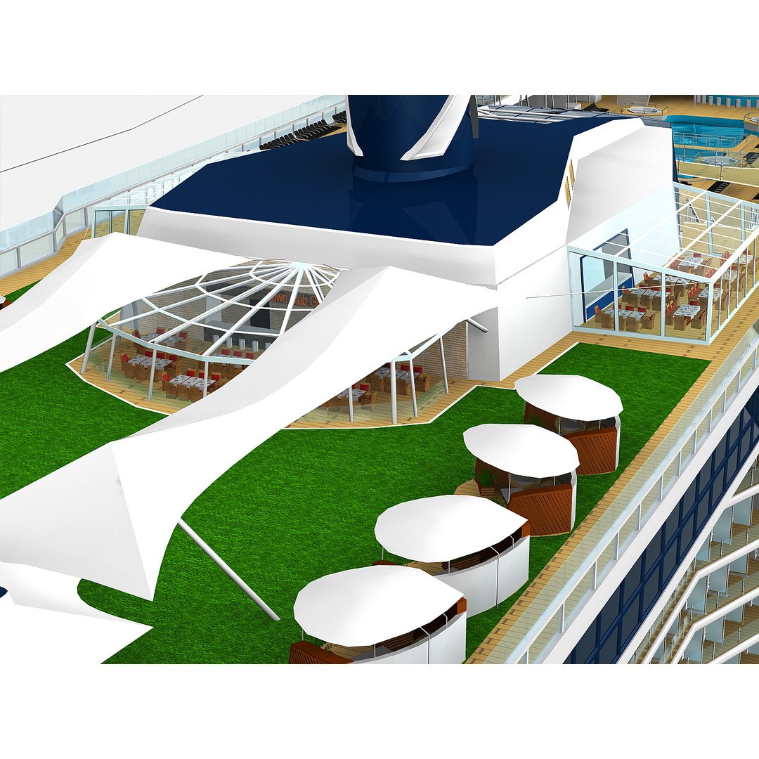 Celebrity Reflection Cruise Ship 3D Model – High-Poly PBR Asset, FBX, OBJ - View 11