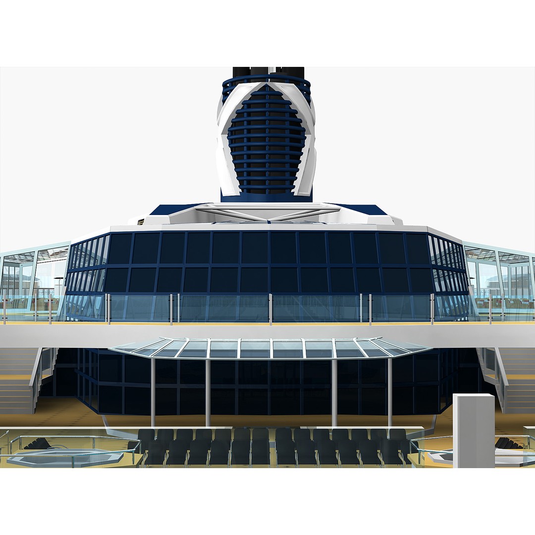 Celebrity Reflection Cruise Ship 3D Model – High-Poly PBR Asset, FBX, OBJ - View 14