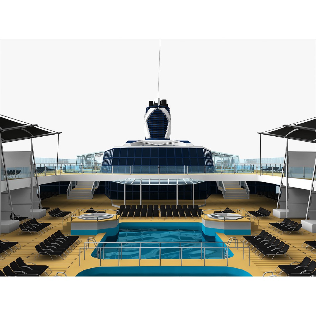 Celebrity Reflection Cruise Ship 3D Model – High-Poly PBR Asset, FBX, OBJ - View 15