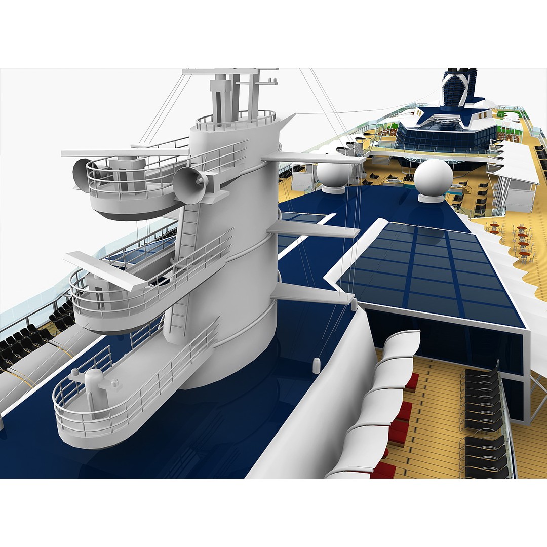 Celebrity Reflection Cruise Ship 3D Model – High-Poly PBR Asset, FBX, OBJ - View 16