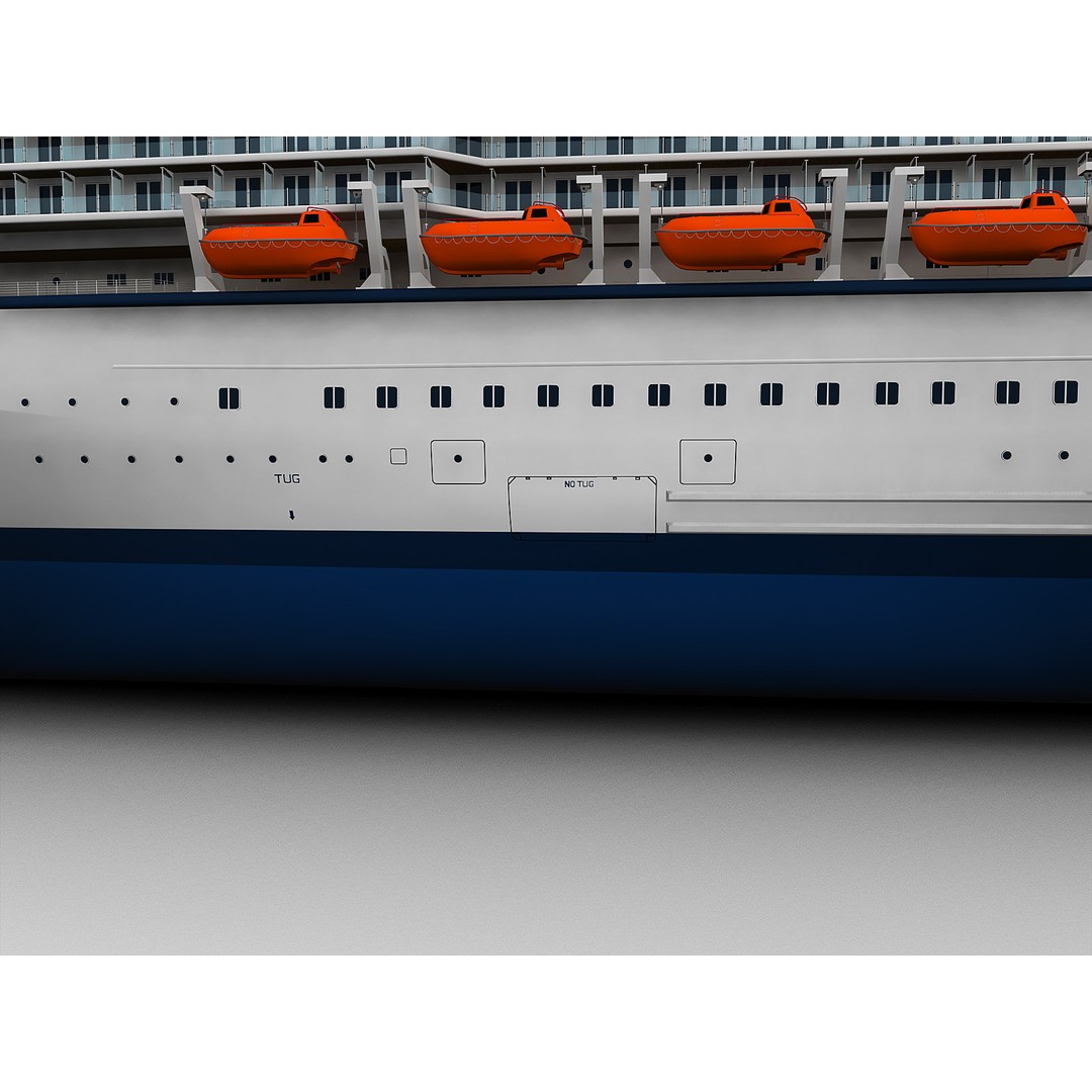 Celebrity Reflection Cruise Ship 3D Model – High-Poly PBR Asset, FBX, OBJ - View 19