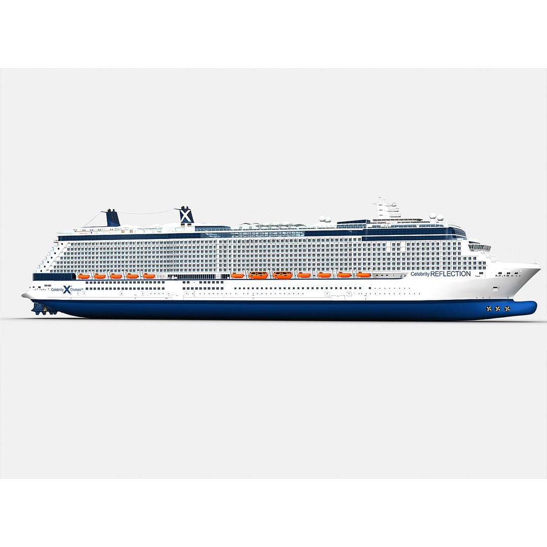 Celebrity Reflection Cruise Ship 3D Model – High-Poly PBR Asset, FBX, OBJ - View 6