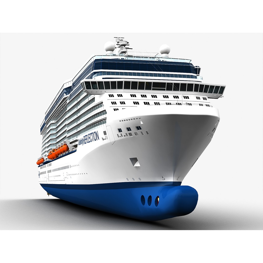 Celebrity Reflection Cruise Ship 3D Model – High-Poly PBR Asset, FBX, OBJ - View 7