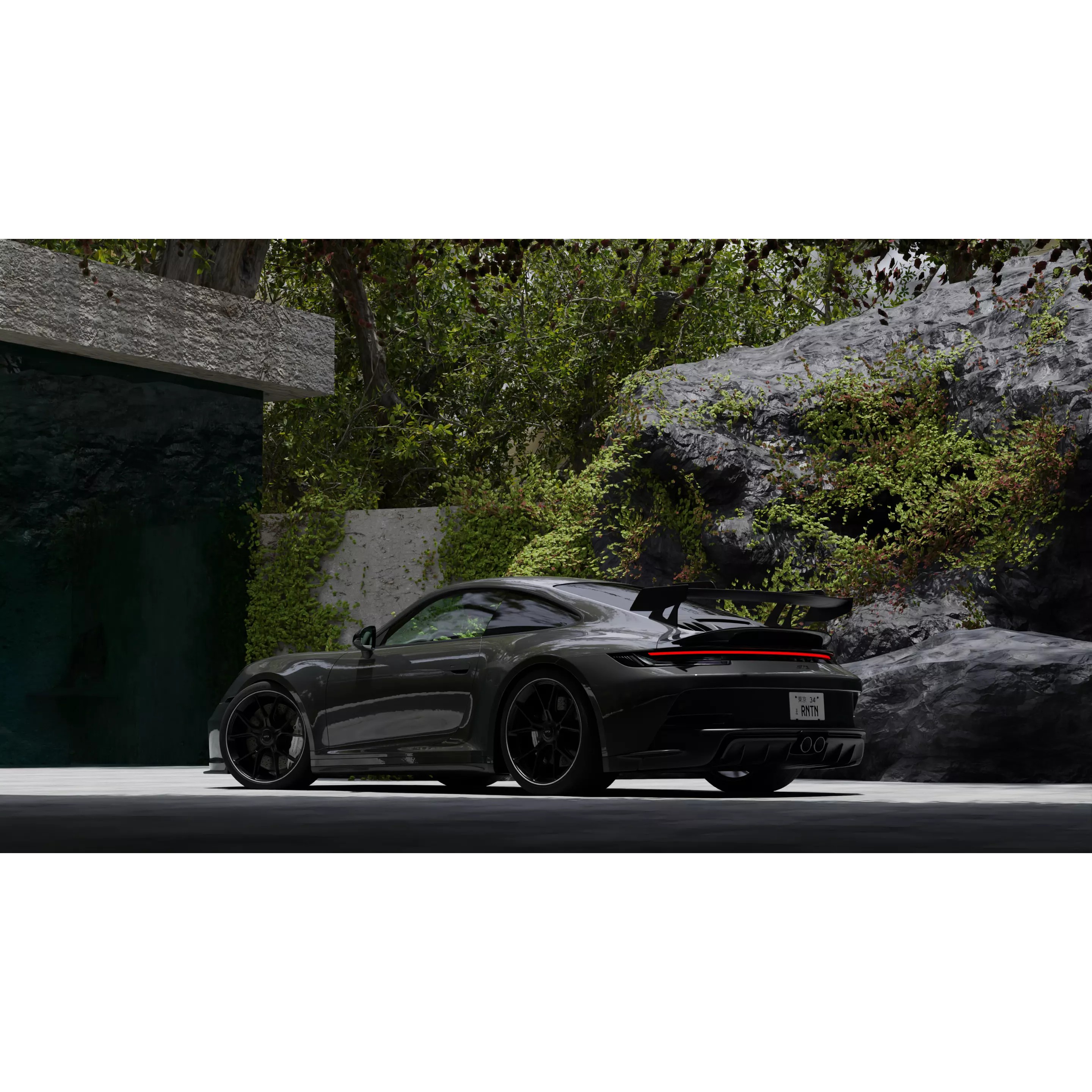 Chill Vibes Automotive Render Scene - Game-Ready 3D Model - View 2