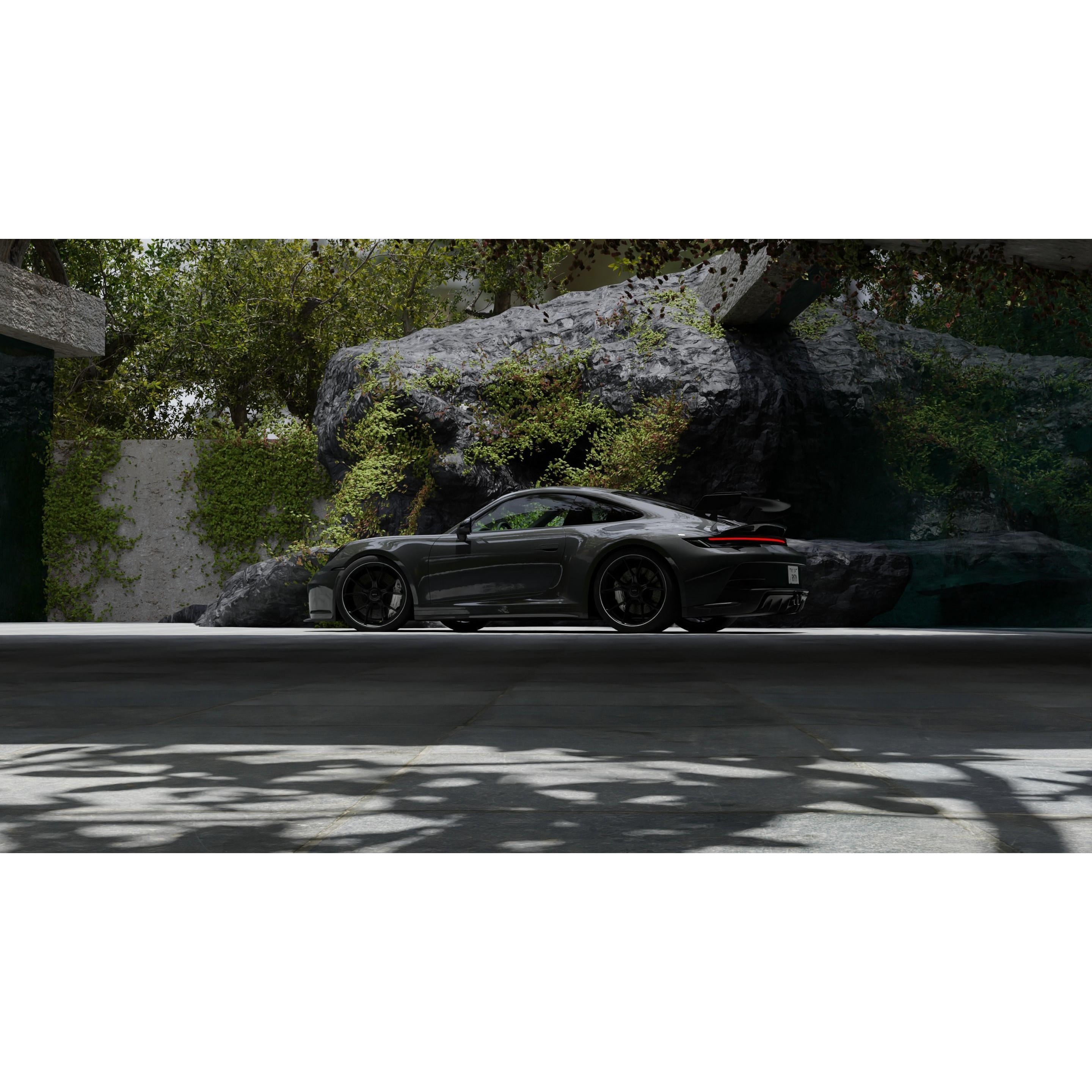 Chill Vibes Automotive Render Scene - Game-Ready 3D Model - View 4