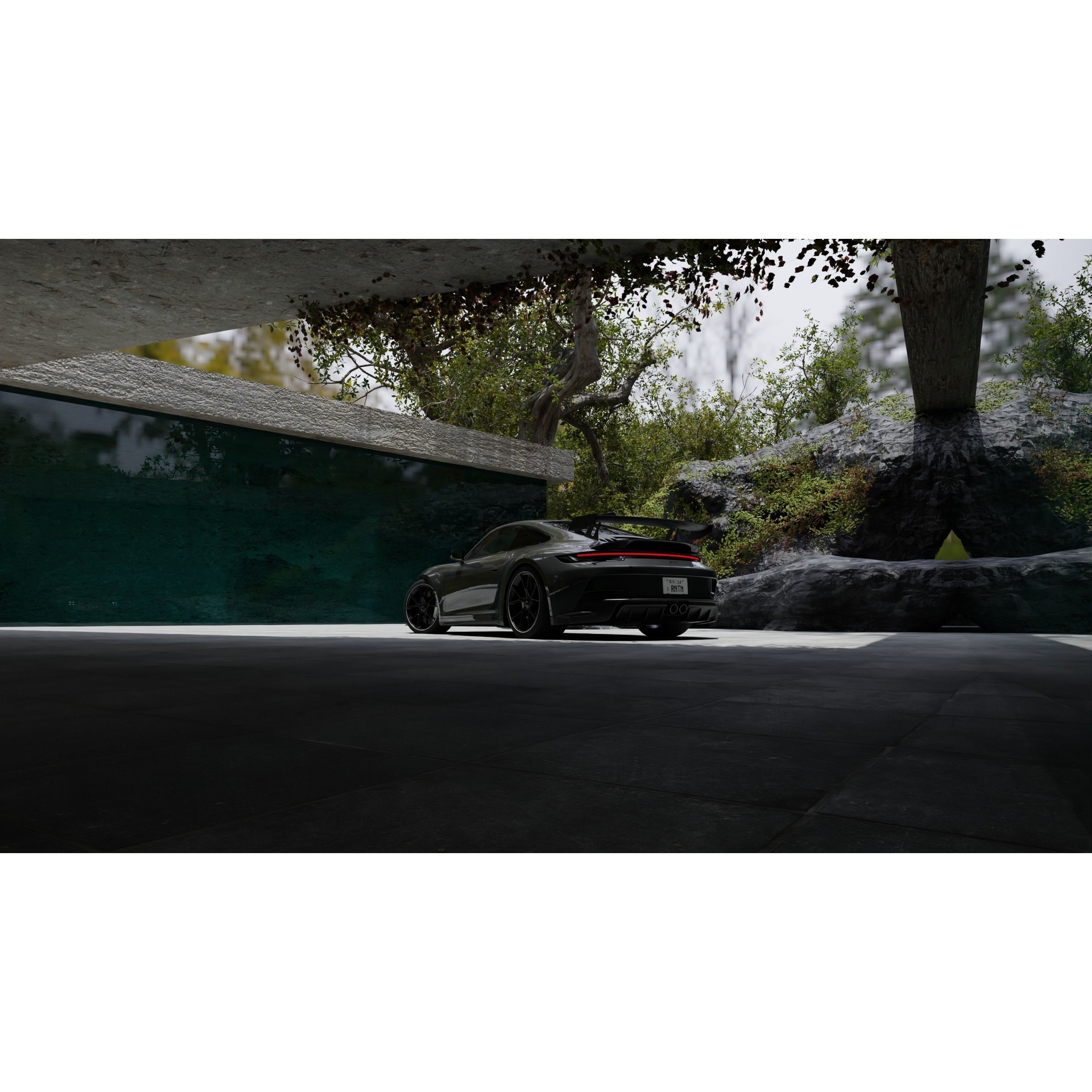 Chill Vibes Automotive Render Scene - Game-Ready 3D Model - View 5