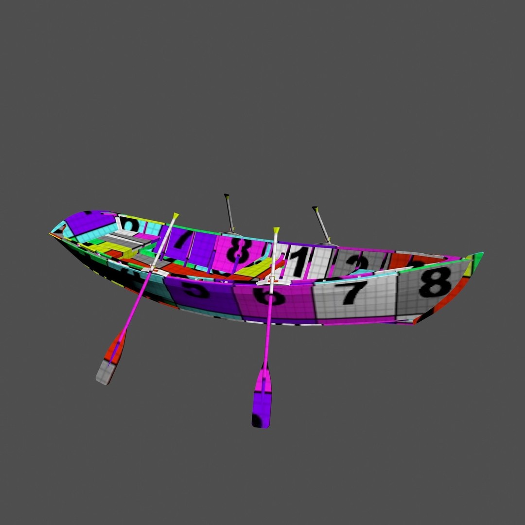 Wooden Boat 3D Model – Low Poly PBR Watercraft, FBX, OBJ - View 25