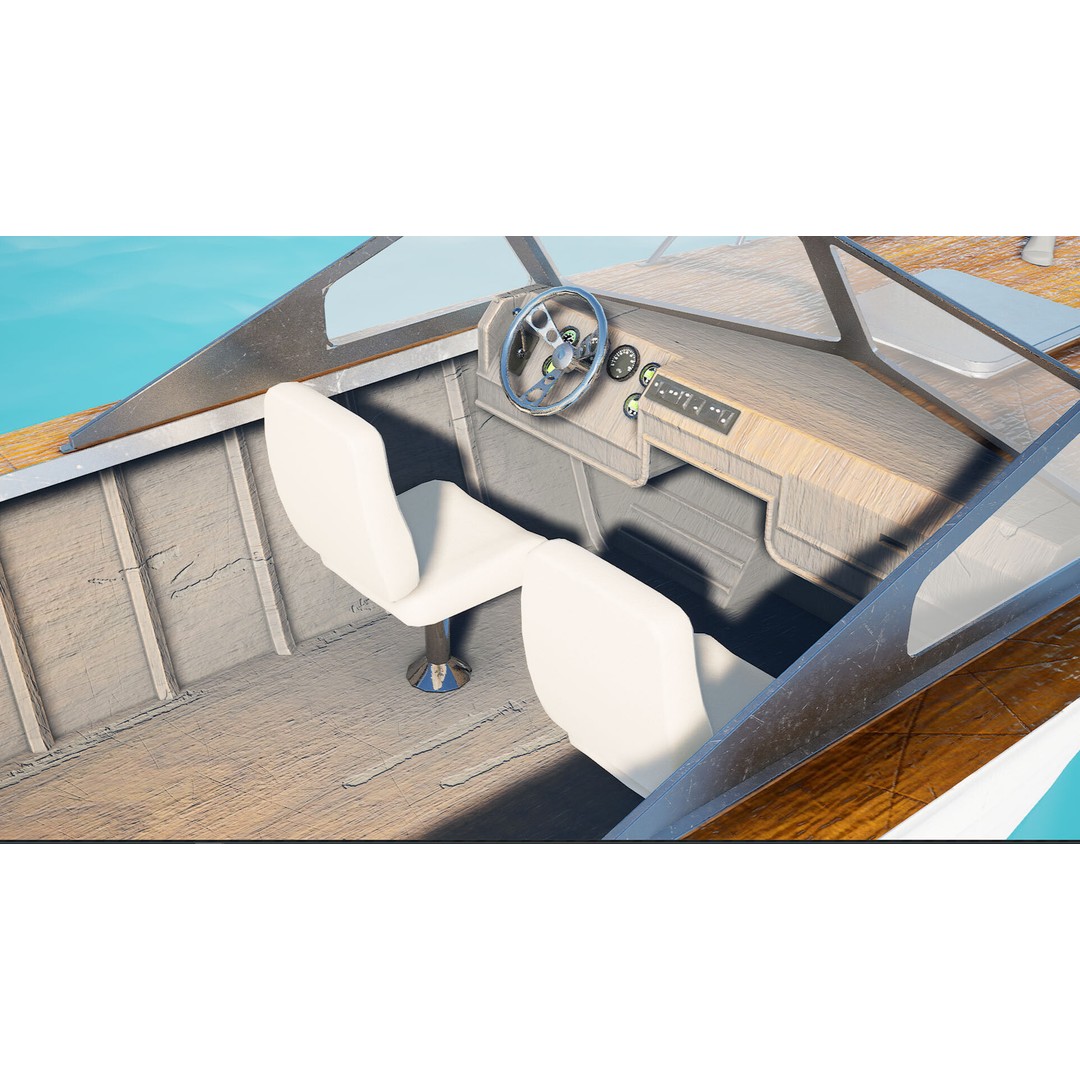 BTM Speed Boat 3D Model – Low Poly Game Asset, Unreal Engine