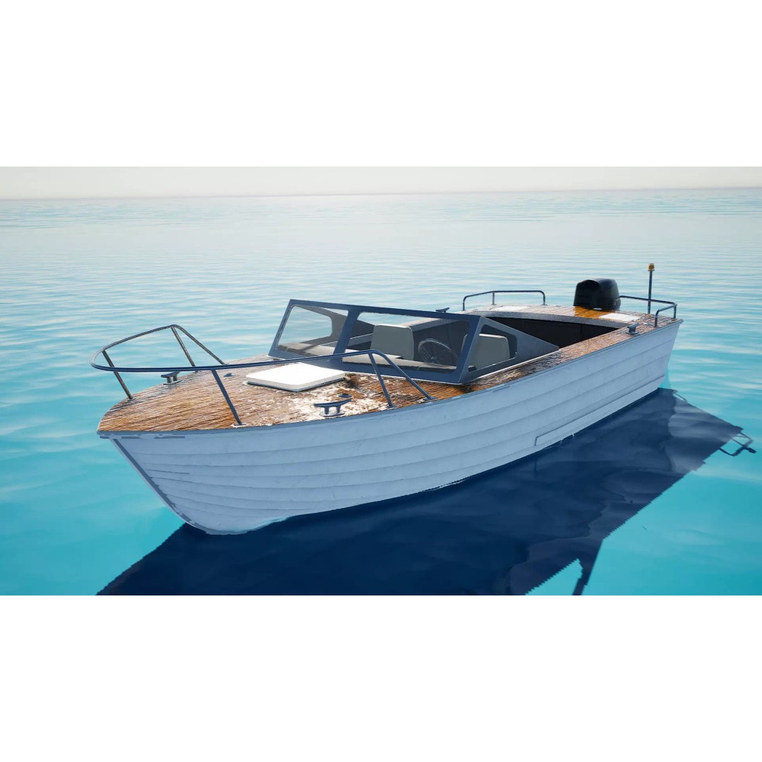 BTM Speed Boat 3D Model – Low Poly Game Asset, Unreal Engine - View 2