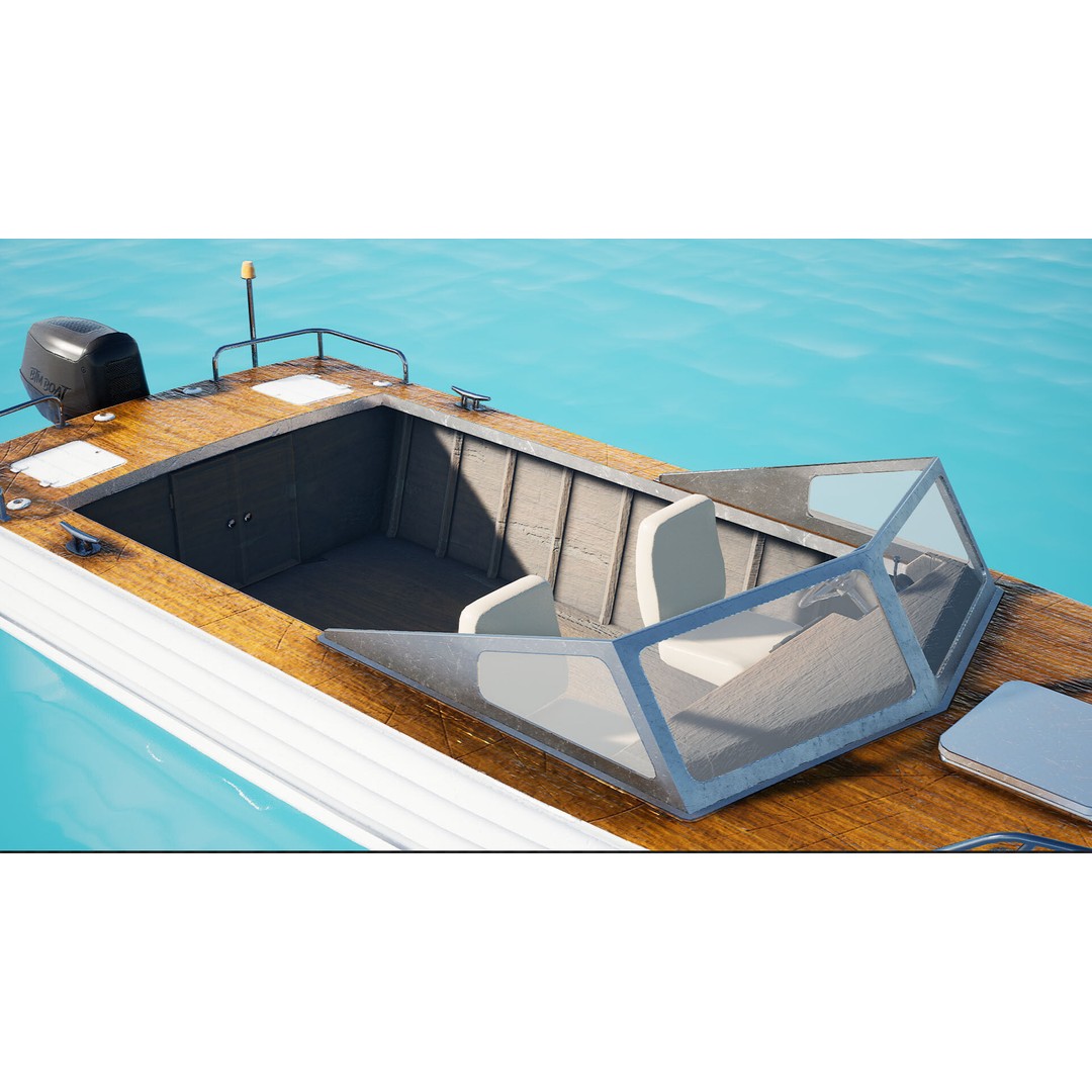 BTM Speed Boat 3D Model – Low Poly Game Asset, Unreal Engine - View 7