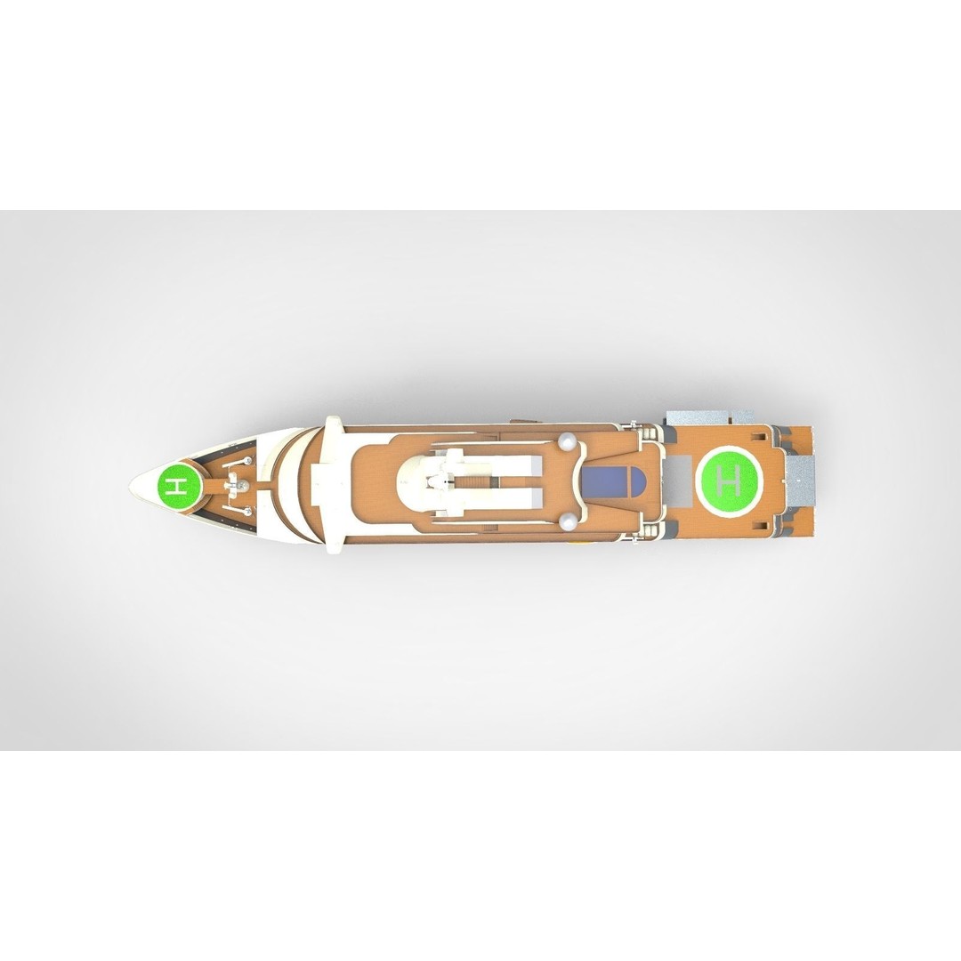 Lurssen Super Yacht 3D Model – High Poly Luxury Vessel, FBX, PBR - View 10