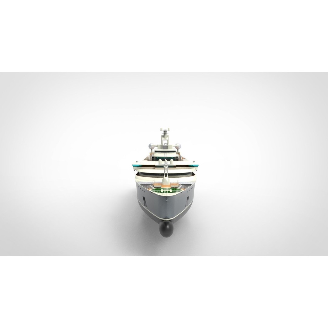 Lurssen Super Yacht 3D Model – High Poly Luxury Vessel, FBX, PBR - View 8