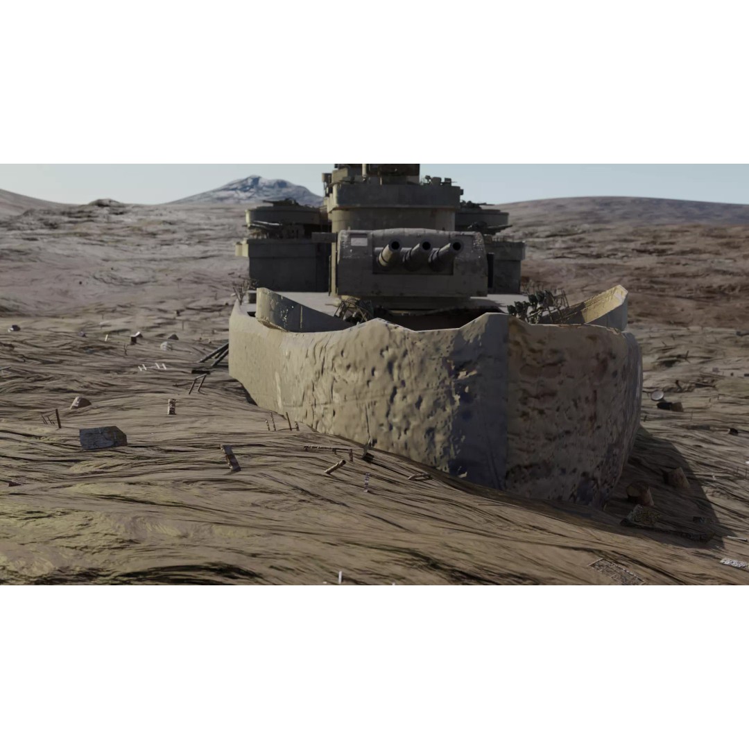 USS Indianapolis 3D Model – Historic Battleship, Blender, FBX, Game Ready - View 14