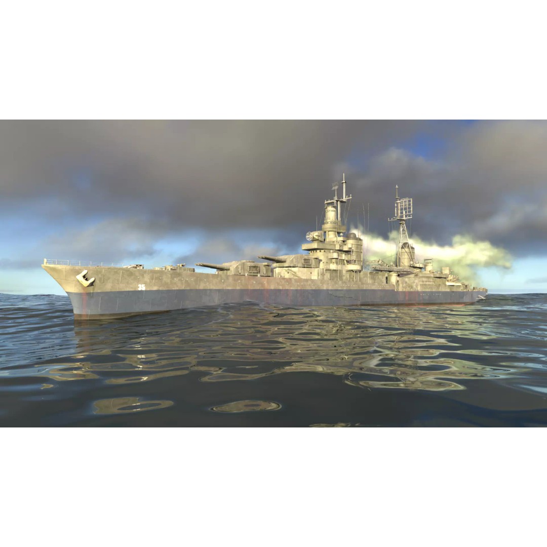 USS Indianapolis 3D Model – Historic Battleship, Blender, FBX, Game Ready - View 66
