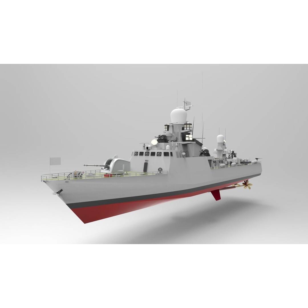 Buyan Class Corvette 3D Model – High Poly Military Vessel, FBX/Blender - View 4
