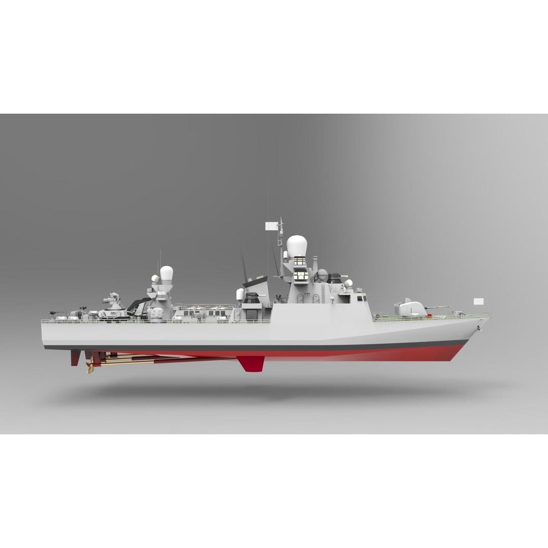 Buyan Class Corvette 3D Model – High Poly Military Vessel, FBX/Blender - View 7