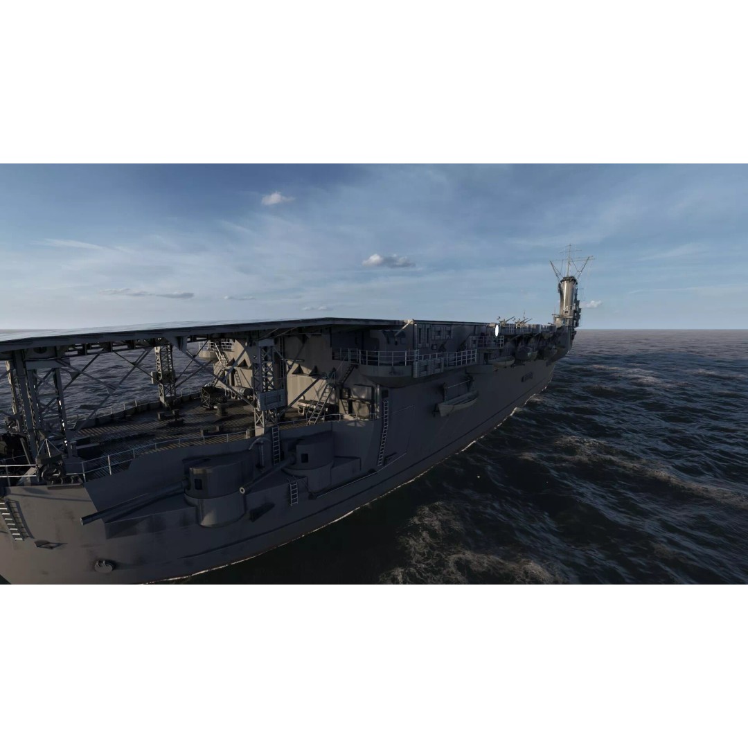 WW1 French Navy Aircraft Carrier 3D Model – Detailed Military Vessel, OBJ, FBX - View 18
