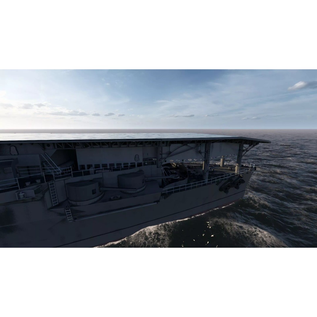 WW1 French Navy Aircraft Carrier 3D Model – Detailed Military Vessel, OBJ, FBX - View 22