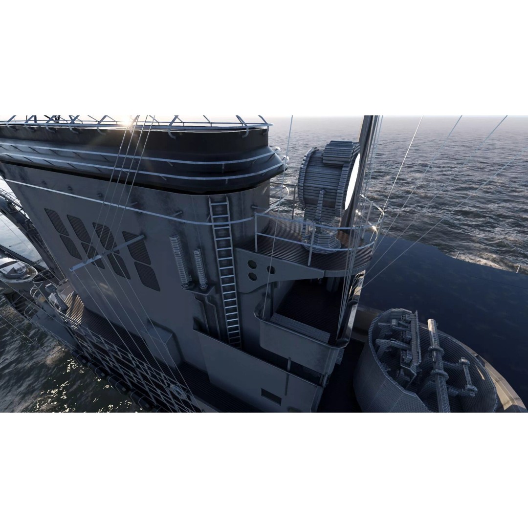 WW1 French Navy Aircraft Carrier 3D Model – Detailed Military Vessel, OBJ, FBX - View 46