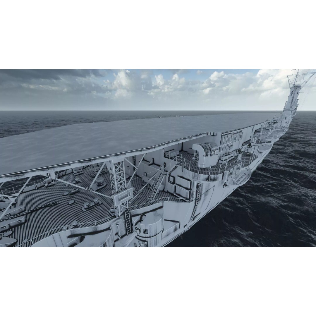 WW1 French Navy Aircraft Carrier 3D Model – Detailed Military Vessel, OBJ, FBX - View 55
