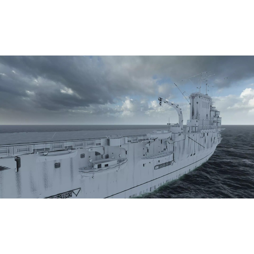 WW1 French Navy Aircraft Carrier 3D Model – Detailed Military Vessel, OBJ, FBX - View 56