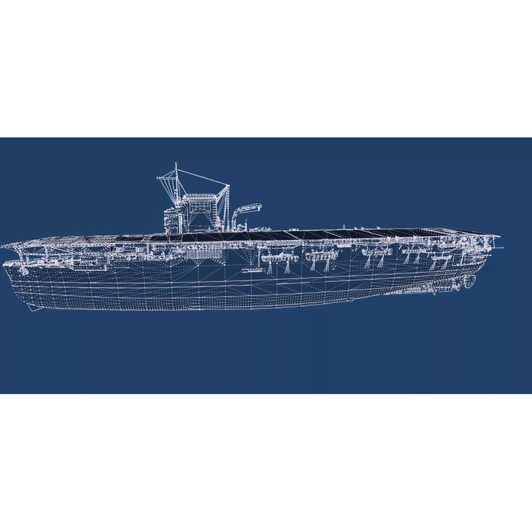 WW1 French Navy Aircraft Carrier 3D Model – Detailed Military Vessel, OBJ, FBX - View 58