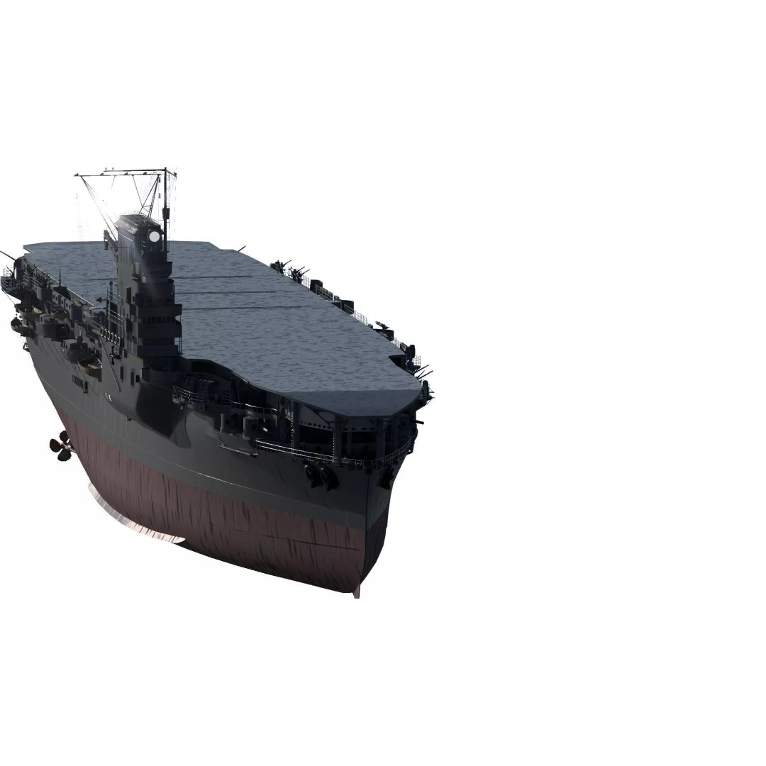 WW1 French Navy Aircraft Carrier 3D Model – Detailed Military Vessel, OBJ, FBX - View 7