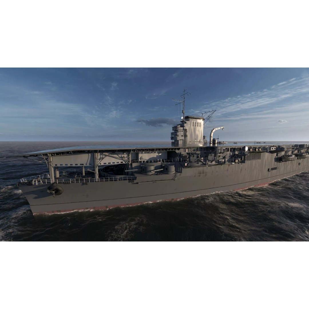 WW1 French Navy Aircraft Carrier 3D Model – Detailed Military Vessel, OBJ, FBX - View 9