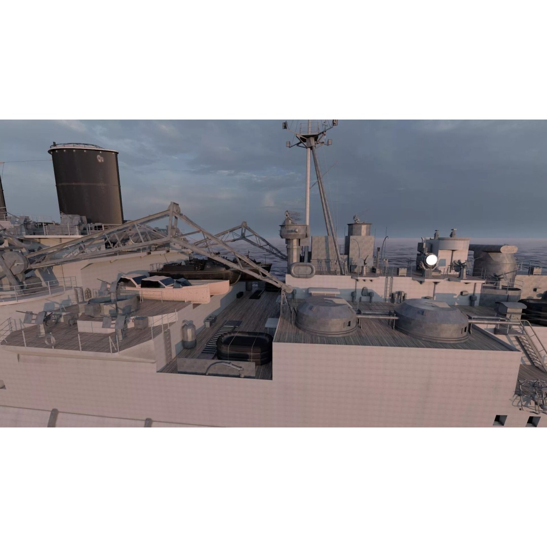 WW1 Royal Navy Battlecruiser 3D Model – Detailed Military Vessel, Sketchup - View 14