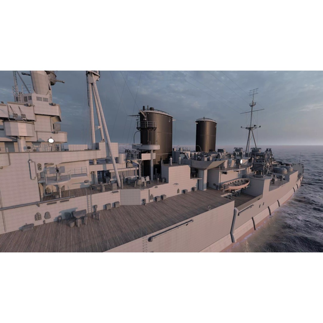 WW1 Royal Navy Battlecruiser 3D Model – Detailed Military Vessel, Sketchup - View 15