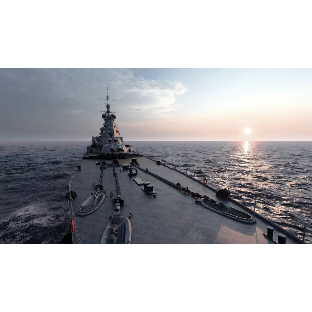 WW1 Royal Navy Battlecruiser 3D Model – Detailed Military Vessel, Sketchup - View 26