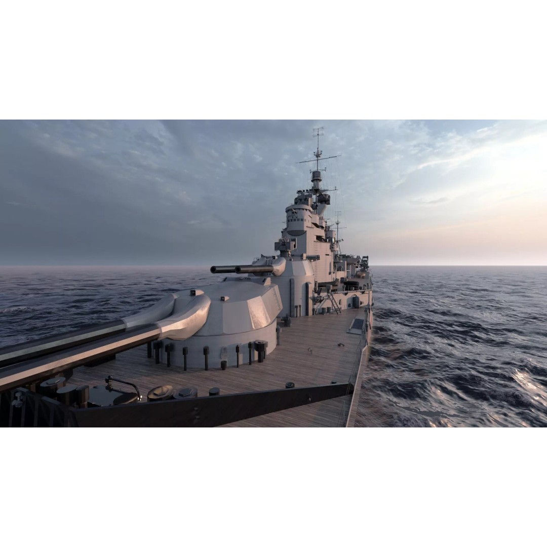 WW1 Royal Navy Battlecruiser 3D Model – Detailed Military Vessel, Sketchup - View 28