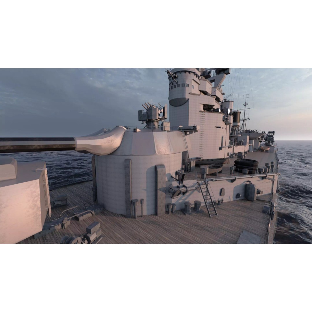 WW1 Royal Navy Battlecruiser 3D Model – Detailed Military Vessel, Sketchup - View 29