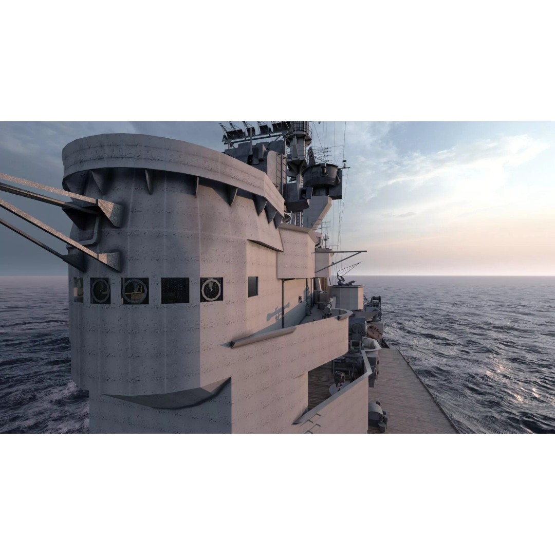 WW1 Royal Navy Battlecruiser 3D Model – Detailed Military Vessel, Sketchup - View 31
