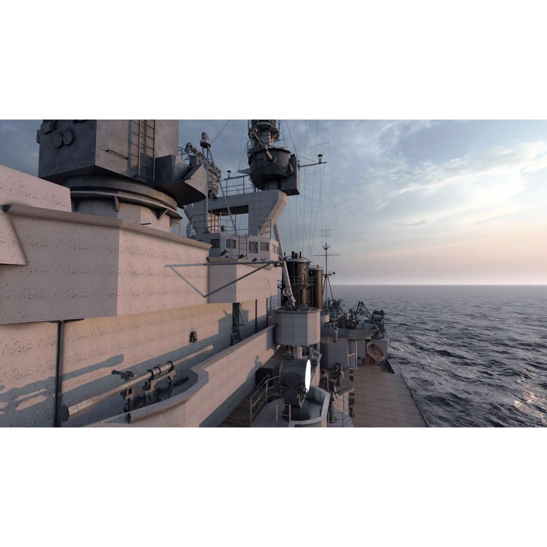 WW1 Royal Navy Battlecruiser 3D Model – Detailed Military Vessel, Sketchup - View 33