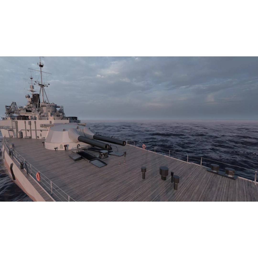 WW1 Royal Navy Battlecruiser 3D Model – Detailed Military Vessel, Sketchup - View 40