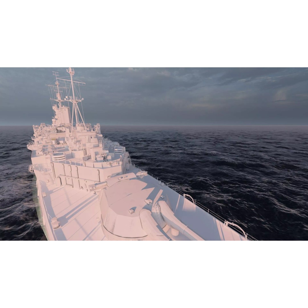 WW1 Royal Navy Battlecruiser 3D Model – Detailed Military Vessel, Sketchup - View 43