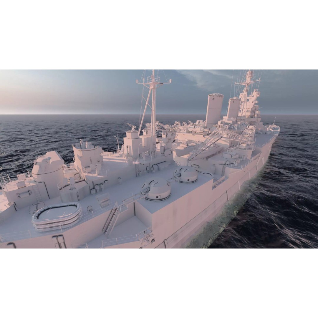 WW1 Royal Navy Battlecruiser 3D Model – Detailed Military Vessel, Sketchup - View 44