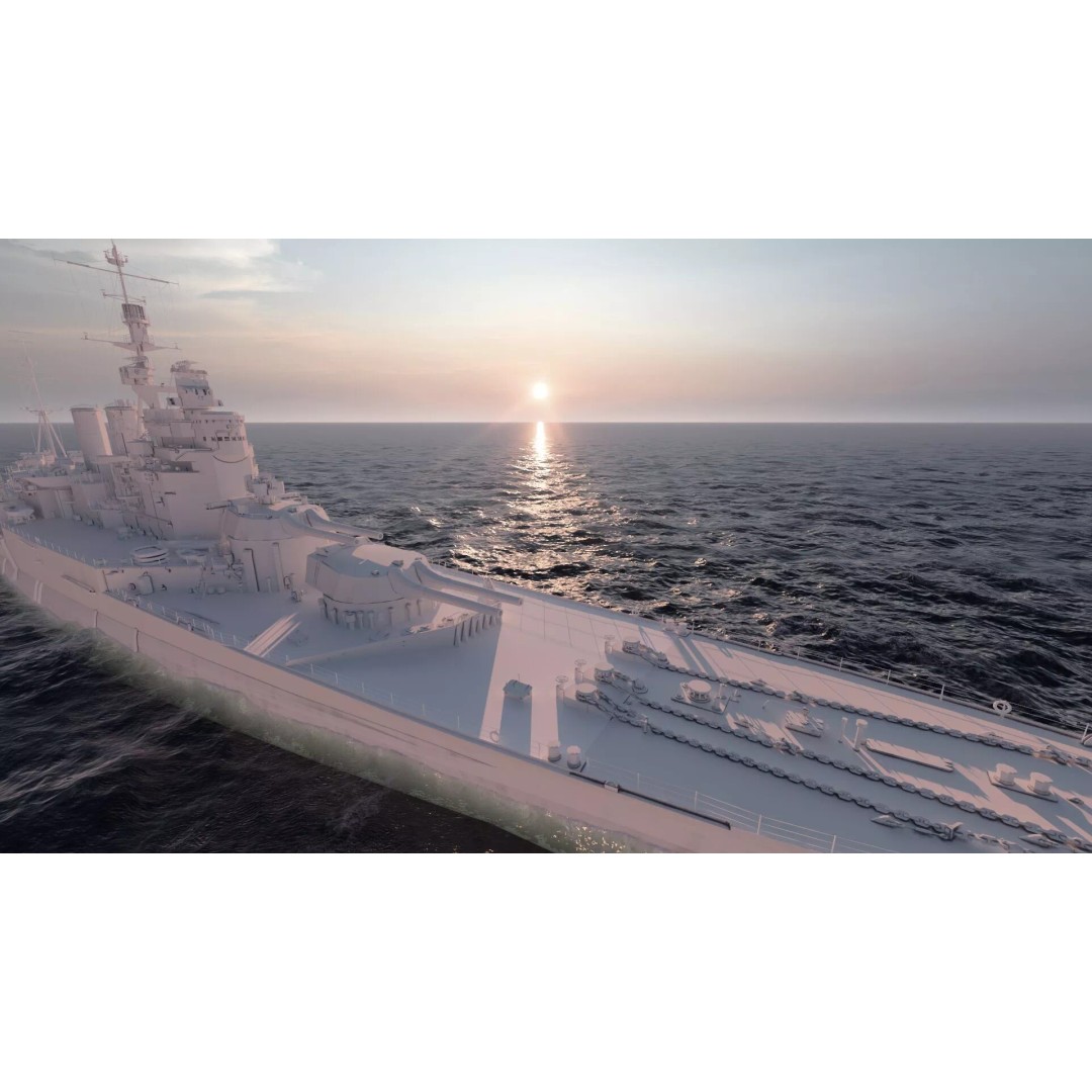 WW1 Royal Navy Battlecruiser 3D Model – Detailed Military Vessel, Sketchup - View 48