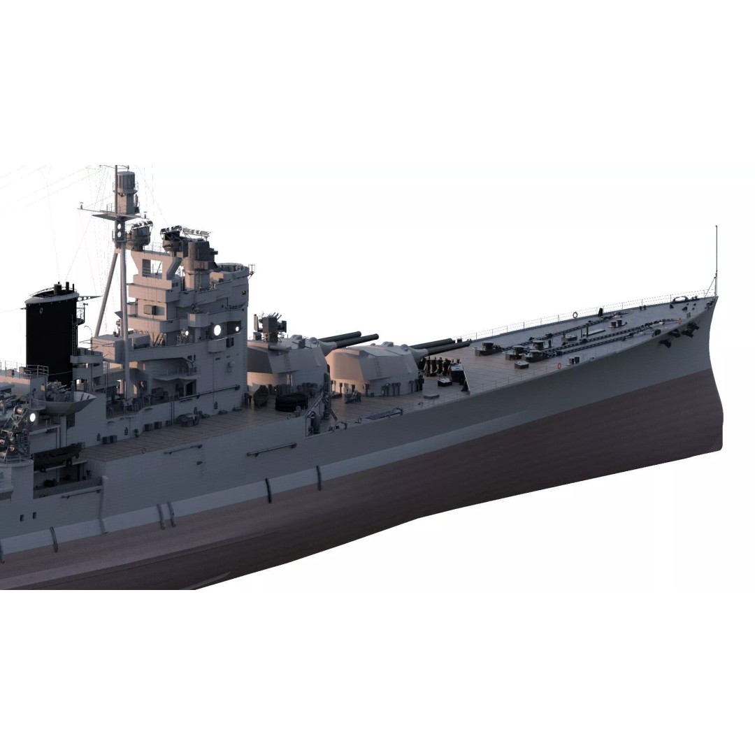 WW1 Royal Navy Battlecruiser 3D Model – Detailed Military Vessel, Sketchup - View 5