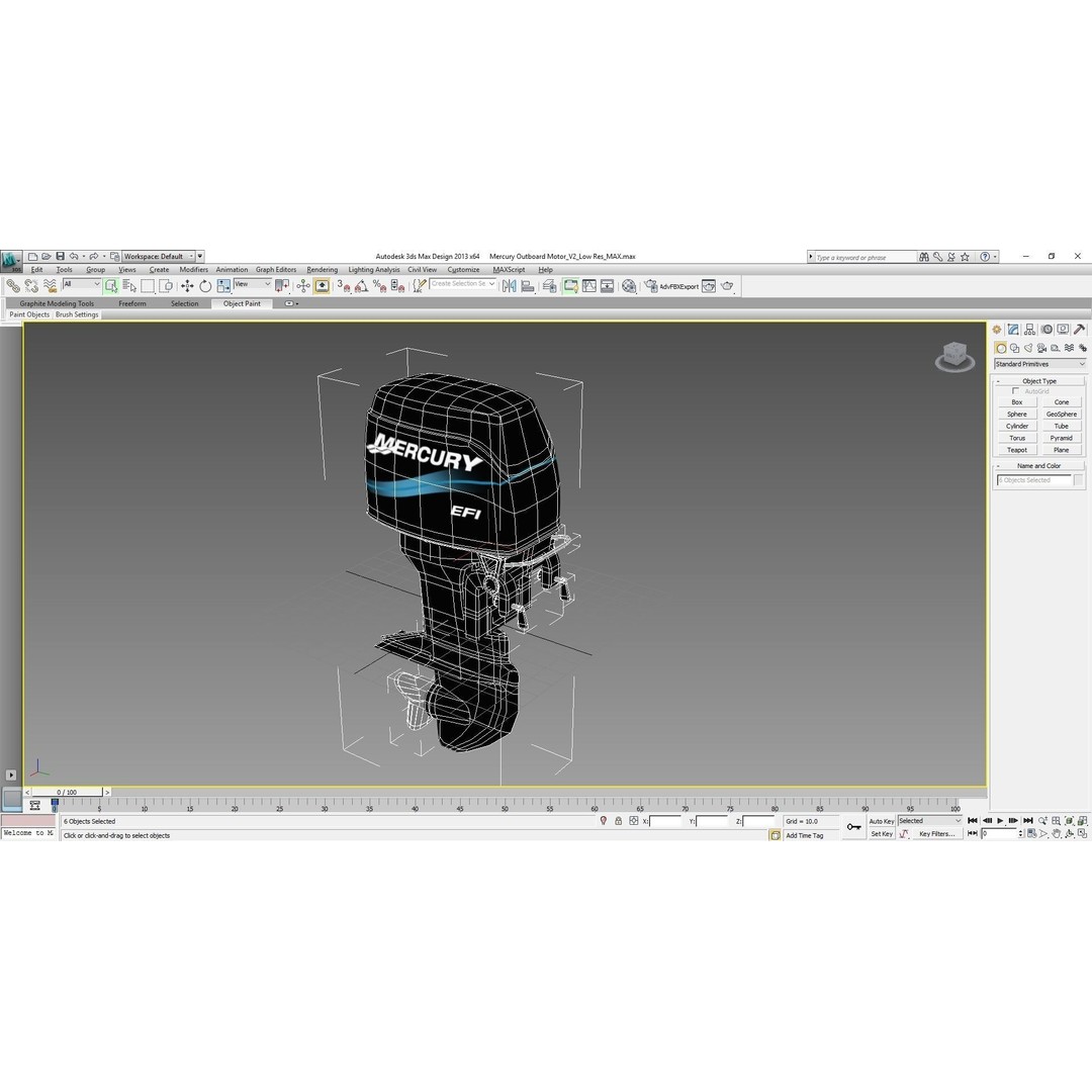 Fishing Boat Outboard Motor 3D Model – Low Poly Game Asset, FBX - View 15