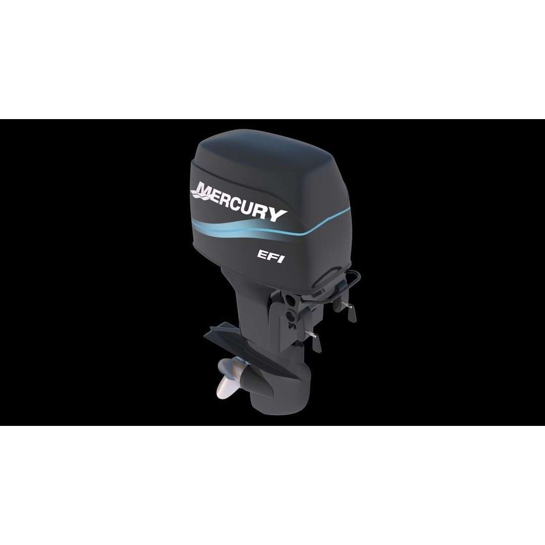Fishing Boat Outboard Motor 3D Model – Low Poly Game Asset, FBX - View 3