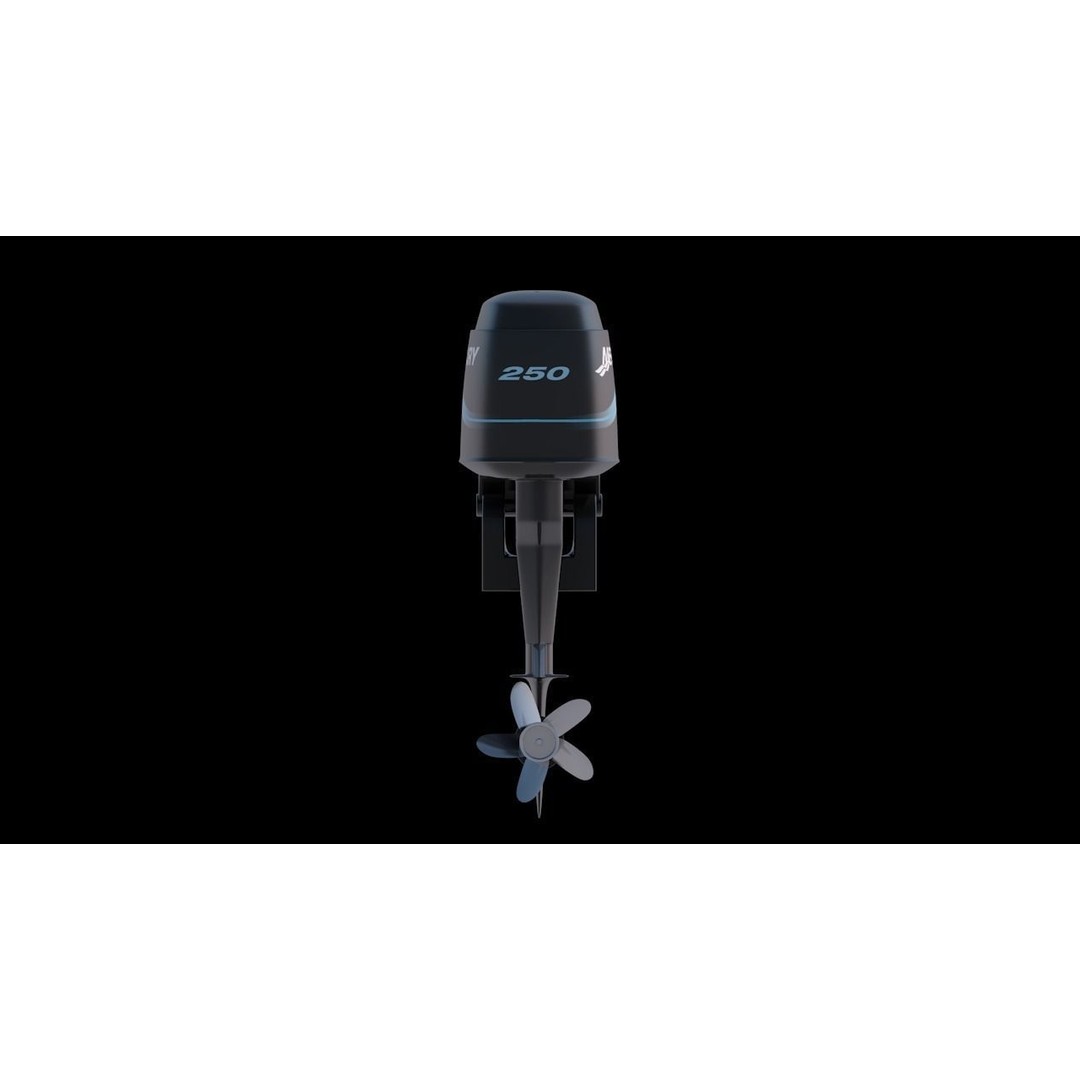 Fishing Boat Outboard Motor 3D Model – Low Poly Game Asset, FBX - View 6