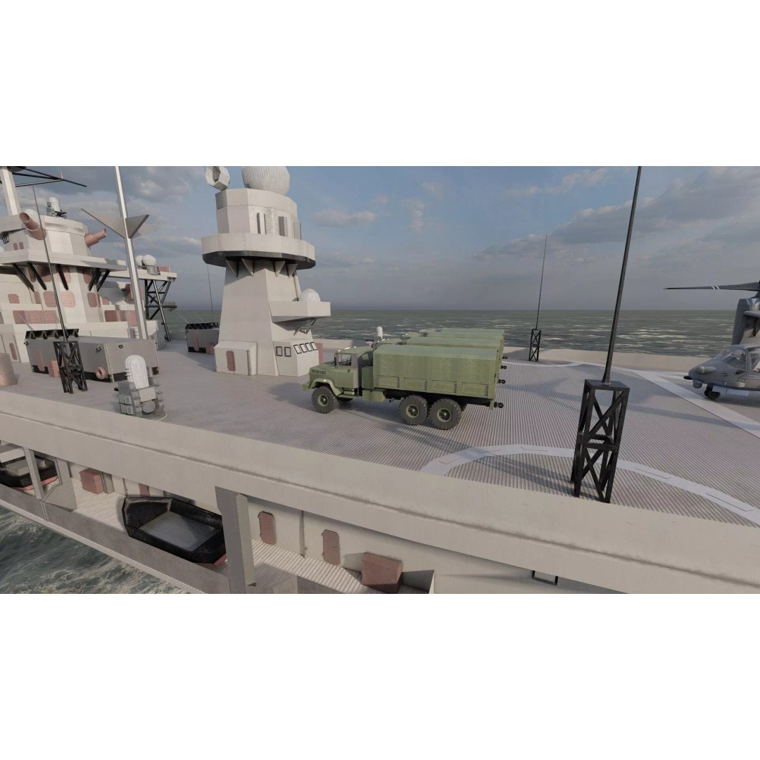 US Navy Amphibious Assault Ship 3D Model – Detailed Military Watercraft, FBX - View 15