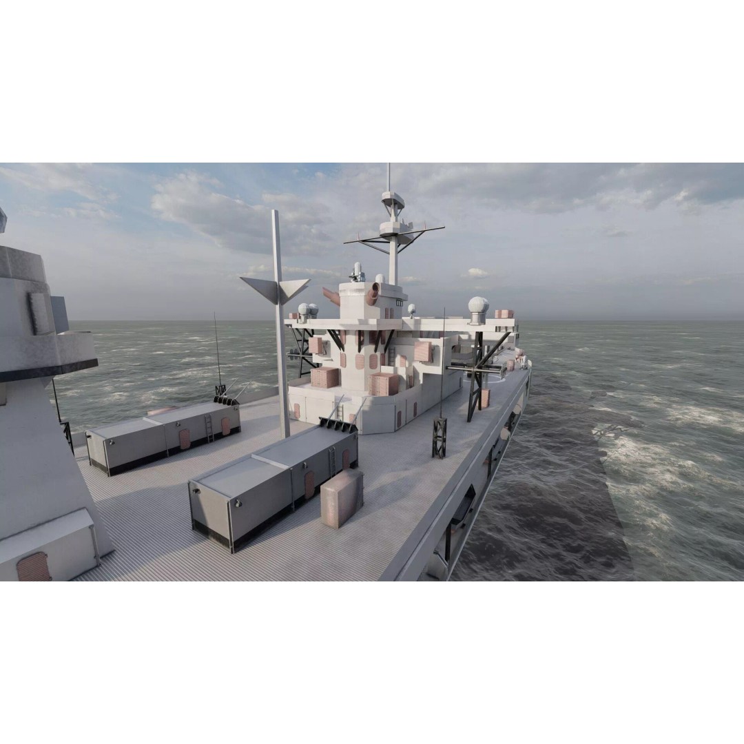 US Navy Amphibious Assault Ship 3D Model – Detailed Military Watercraft, FBX - View 20