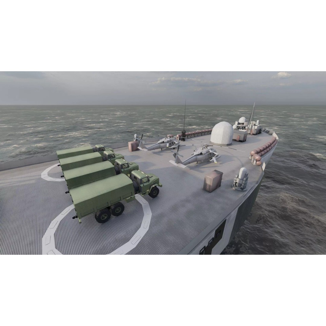 US Navy Amphibious Assault Ship 3D Model – Detailed Military Watercraft, FBX - View 22