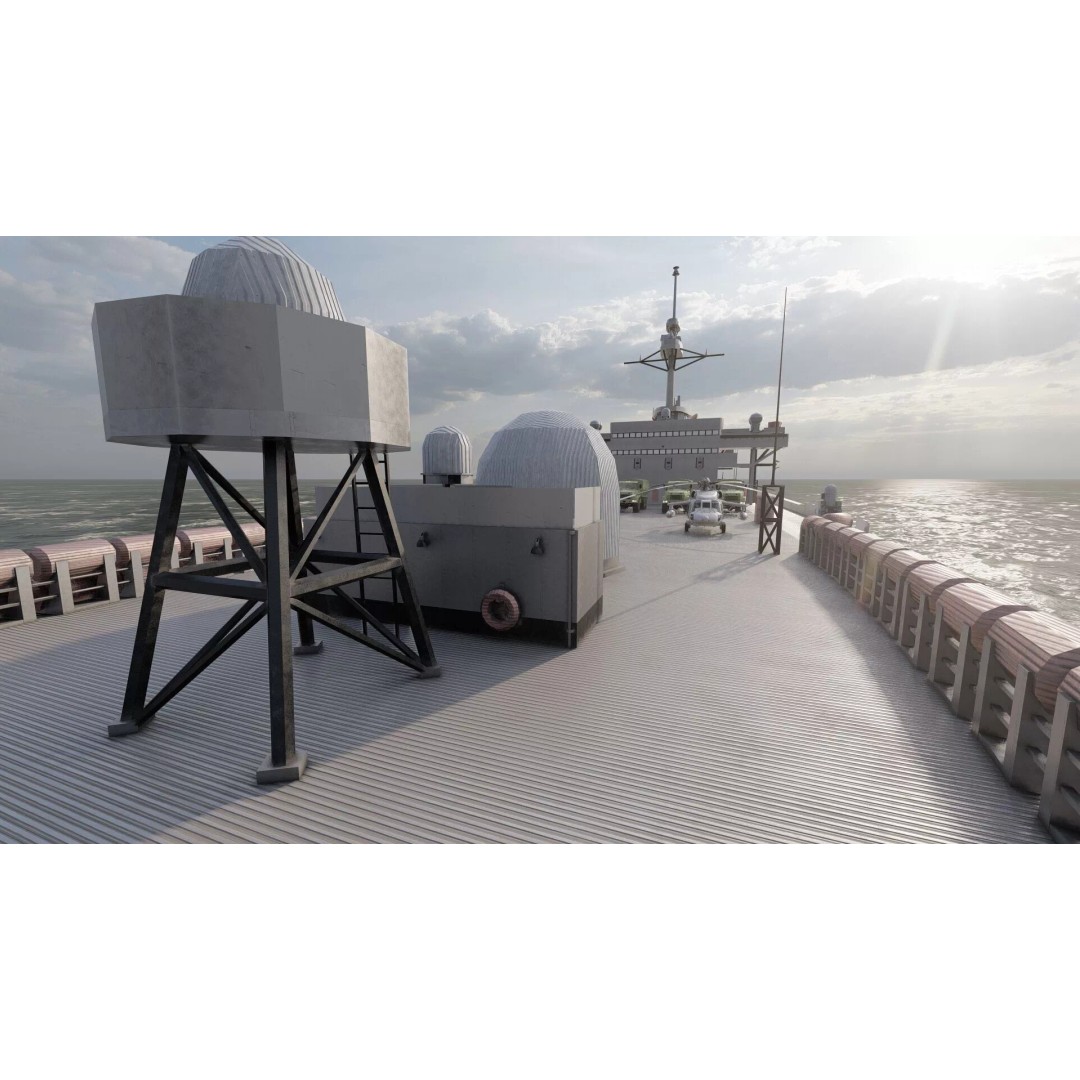 US Navy Amphibious Assault Ship 3D Model – Detailed Military Watercraft, FBX - View 26